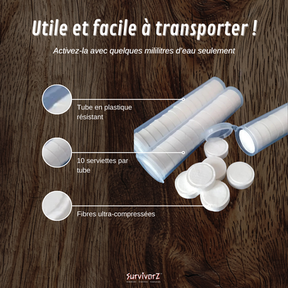 Serviettes Compressées